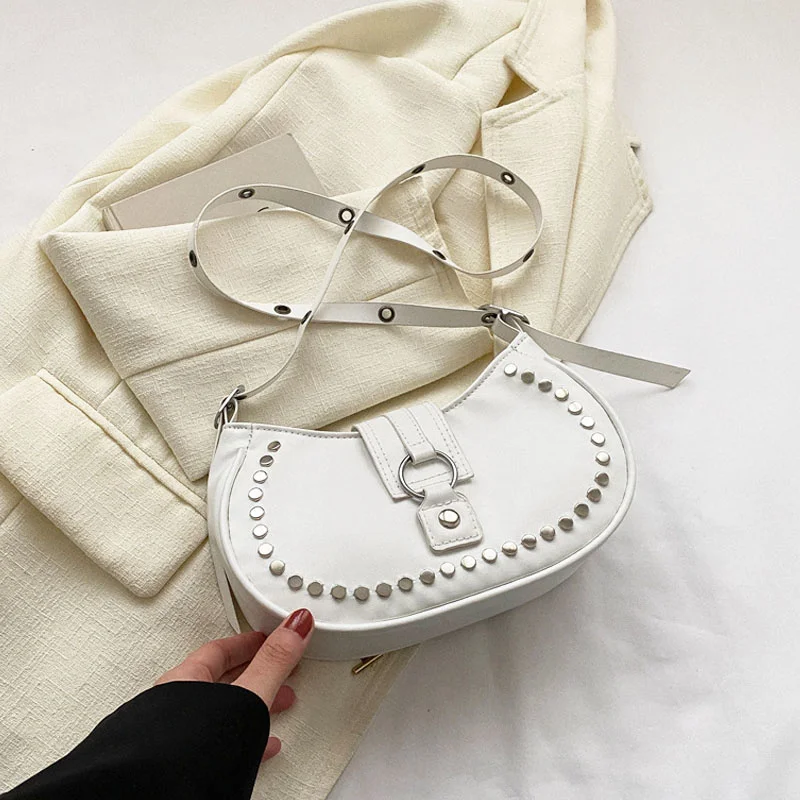 Luxury Design Rivet Shoulder Bags for Women Casual Underarm Shoulder Bag PU Leather Handbags Female Hobos Bag Y2K Accessories
Luxury Design Rivet Shoulder Bags for Women Casual Underarm Shoulder Bag PU Leather Handbags Female Hobos Bag Y2K Accessories