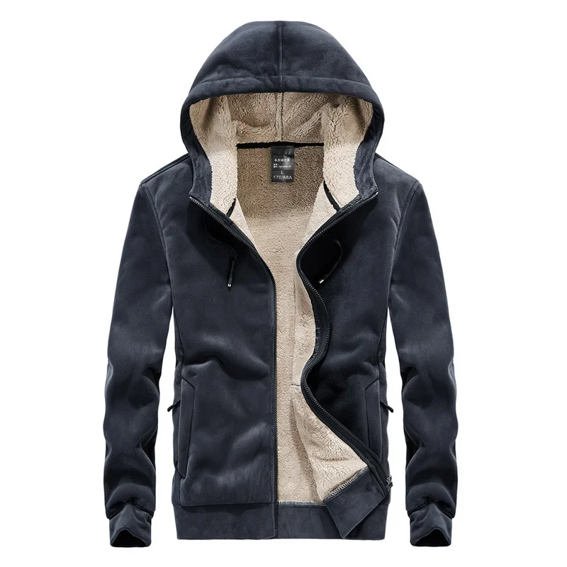 New Winter Warm Jacket Men Fleece Thick Hooded Plus Velvet Casual Outwear Mens Windproof Coat Zipper Fashion Rib Sleeve Jacket
New Winter Warm Jacket Men Fleece Thick Hooded Plus Velvet Casual Outwear Mens Windproof Coat Zipper Fashion Rib Sleeve Jacket