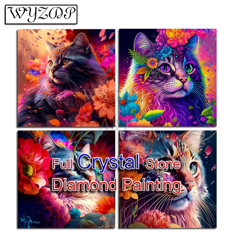 Алмазная 5D картина «сделай сам», картина с изображением кошки, полная Хрустальная мозаика, вышивка из страз, подарок для ручной работы, для дома
Алмазная 5D картина «сделай сам», картина с изображением кошки, полная Хрустальная мозаика, вышивка из страз, подарок для ручной работы, для дома
