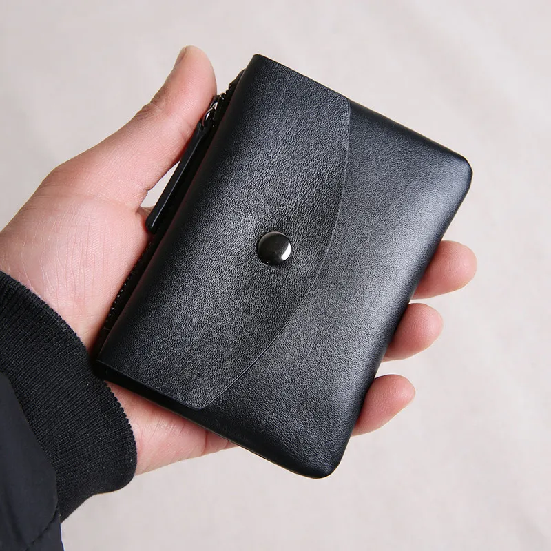Fashion casual natural genuine leather women's coin purse real cowhide men's student black mini ID card holder small wallet
Fashion casual natural genuine leather women's coin purse real cowhide men's student black mini ID card holder small wallet