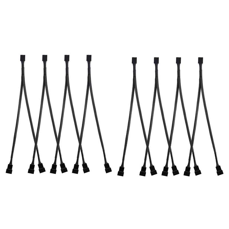 8 Pack PWM Fan Splitter Cable Y Splitter Computer PC Fan Power Cable 4 Pin 1 To 2 Converter, Black Sleeved Braided
8 Pack PWM Fan Splitter Cable Y Splitter Computer PC Fan Power Cable 4 Pin 1 To 2 Converter, Black Sleeved Braided