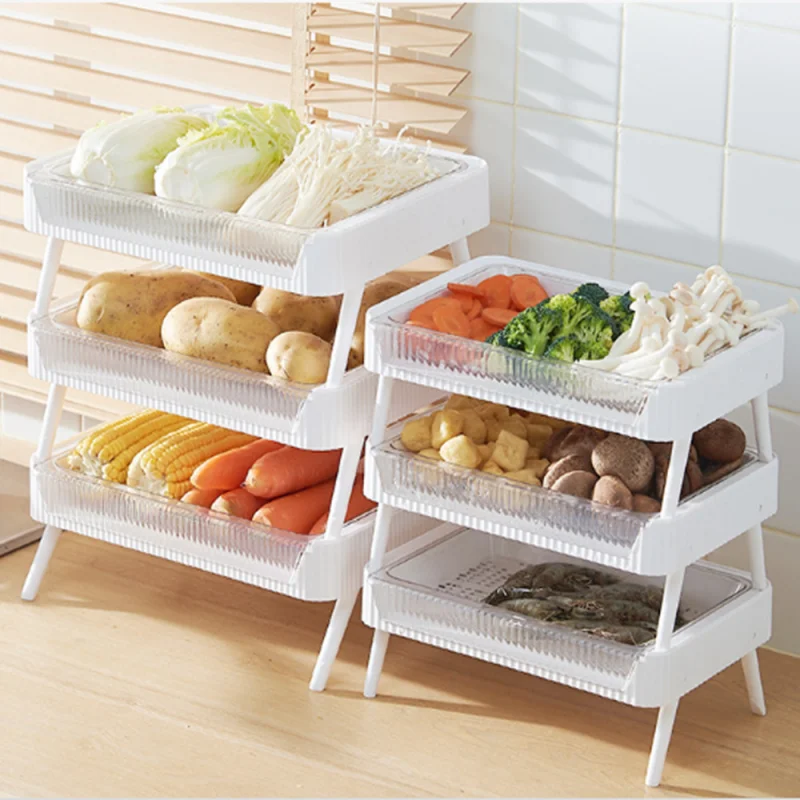 Kitchen Storage Rack Floor Mounted Superposition Fruit and Vegetable Basket Transparent Creative Kitchen Shelf Side Dish Rack
Kitchen Storage Rack Floor Mounted Superposition Fruit and Vegetable Basket Transparent Creative Kitchen Shelf Side Dish Rack