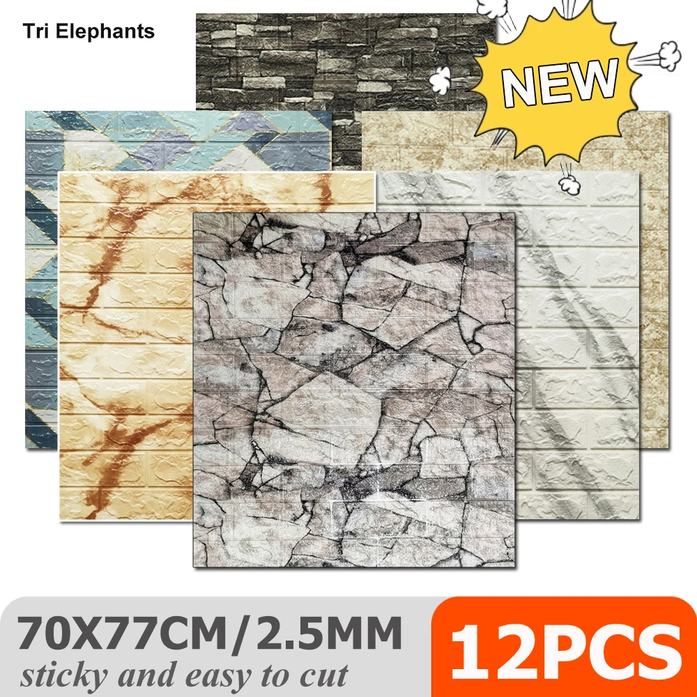New type Wallpaper thick 2.5mm imitation Rock Cobblestone Marble 3D Wall Stickers Paper for Creating the ideal home environment
New type Wallpaper thick 2.5mm imitation Rock Cobblestone Marble 3D Wall Stickers Paper for Creating the ideal home environment