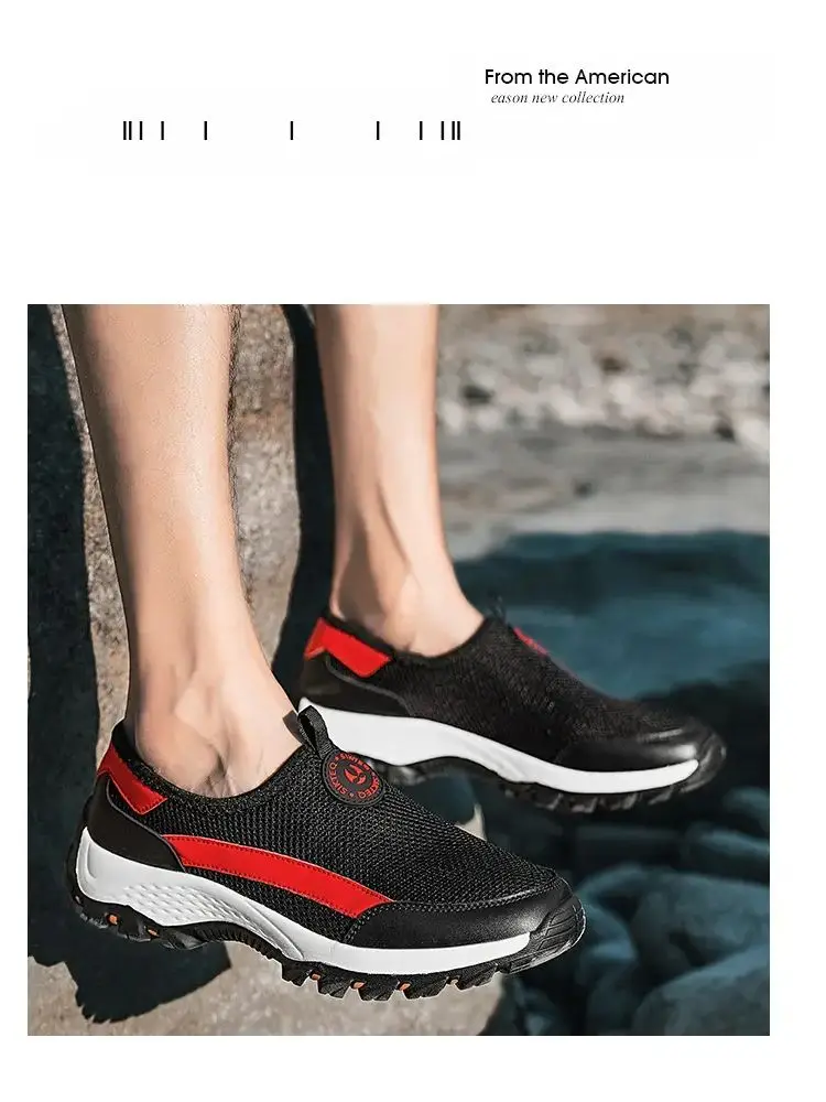 Men's Spring Autumn Mesh Casual Sports Shoes Thick Bottom Non Slip Were Resistant Cover Foots Large Size Outdoor Climbing Shoes
Men's Spring Autumn Mesh Casual Sports Shoes Thick Bottom Non Slip Were Resistant Cover Foots Large Size Outdoor Climbing Shoes