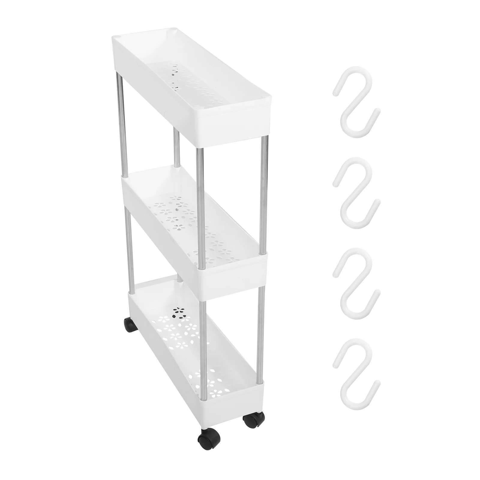 Floor Trolley Multi-layer Rack Stand Movable Home Kitchen Three-layer Storage Holder Plastic Cart
Floor Trolley Multi-layer Rack Stand Movable Home Kitchen Three-layer Storage Holder Plastic Cart