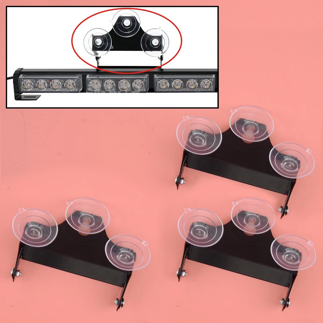 3Pcs Car Mounting Bracket Base With Suction Cup Fit For 52023 Traffic Advisor Emergency Strobe Light Bar Adjusted New 
3Pcs Car Mounting Bracket Base With Suction Cup Fit For 52023 Traffic Advisor Emergency Strobe Light Bar Adjusted New