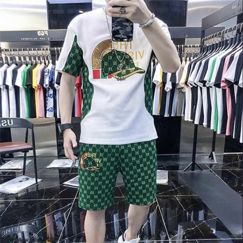 Summer Popular Men's T-Shirt+Shorts Suit Women Sports Suit Brand Printing Casual Fashion Quick Drying Short-sleeved T-shirt Set
Summer Popular Men's T-Shirt+Shorts Suit Women Sports Suit Brand Printing Casual Fashion Quick Drying Short-sleeved T-shirt Set
