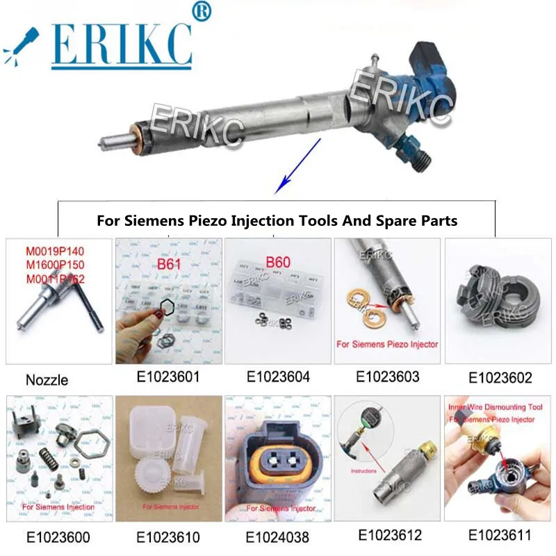 ERIKC Common Rail Diesel Injection Nozzle Kits M0019P140 Shims B60 B61 Valve For Siemens Piezo Injection Tools And Spare Parts
ERIKC Common Rail Diesel Injection Nozzle Kits M0019P140 Shims B60 B61 Valve For Siemens Piezo Injection Tools And Spare Parts