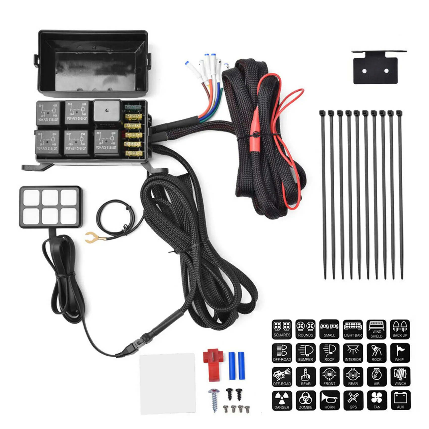 6 Gang Relay Touch Switch Panel Power Control Box for Jeep Wrangler Car Truck RV
6 Gang Relay Touch Switch Panel Power Control Box for Jeep Wrangler Car Truck RV