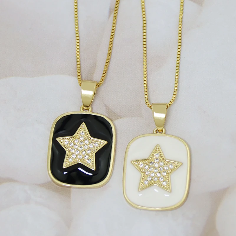 Cubic Zircon Crystal Star Necklace for Women Temperament Sweet and Cute Pendant Jewelry Creative Gold Color Jewelry Gift
Cubic Zircon Crystal Star Necklace for Women Temperament Sweet and Cute Pendant Jewelry Creative Gold Color Jewelry Gift