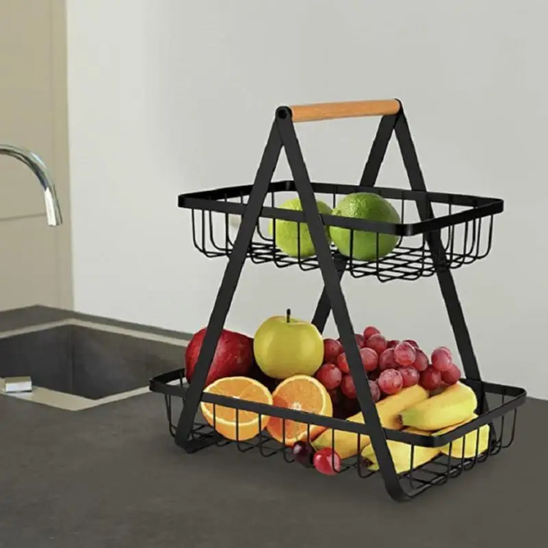2-tier Large Metal Fruit Basket Portable Camping basket Storage Shelf Rack For Fruits Vegetables Household Kitchen Storage
2-tier Large Metal Fruit Basket Portable Camping basket Storage Shelf Rack For Fruits Vegetables Household Kitchen Storage