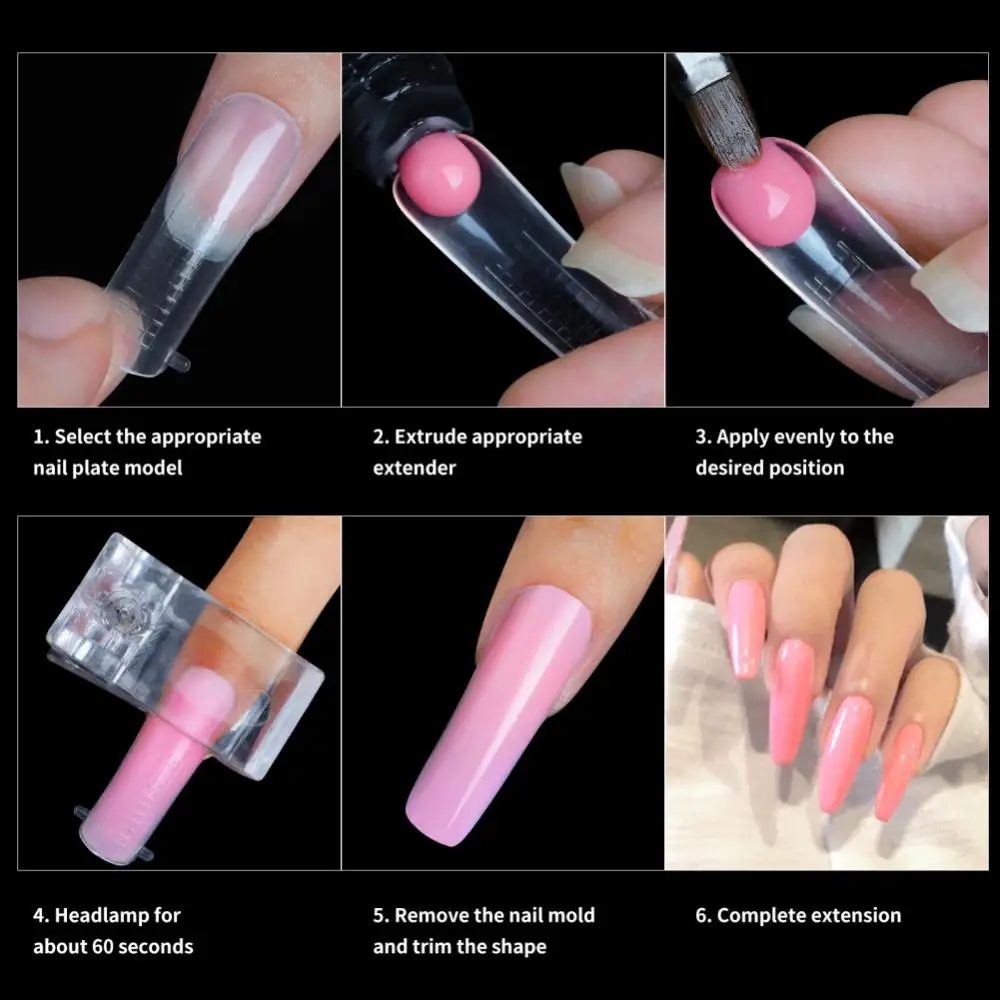 60pcs/Box Nail Art UV Extend Mold Nail Extension Tool Prolonged Nail Tablets False Nail Quick Building Nail Mold Tips Manicures
60pcs/Box Nail Art UV Extend Mold Nail Extension Tool Prolonged Nail Tablets False Nail Quick Building Nail Mold Tips Manicures