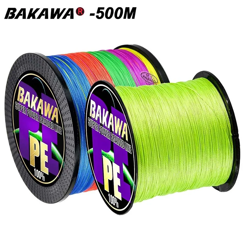 BAKAWA Fishing Line Accessories 4 Strands Length:500/100M Japanese PE Braided Multifilament Wire For Saltwater/Freshwater Tackle
BAKAWA Fishing Line Accessories 4 Strands Length:500/100M Japanese PE Braided Multifilament Wire For Saltwater/Freshwater Tackle