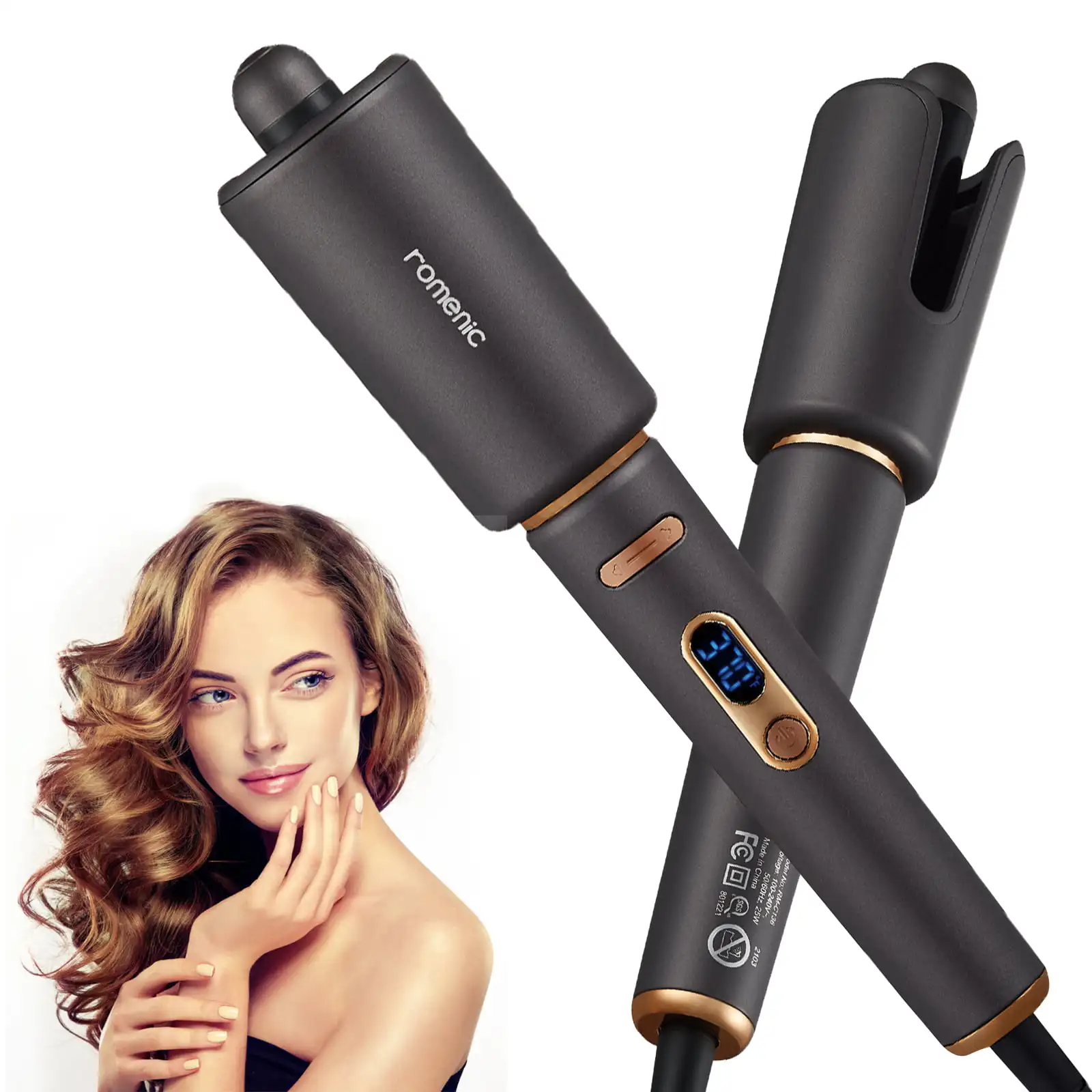 C136 Automatic Hair Curler Wave Curling Iron, Ceramic Rotating Curlers with LCD Display, 30s Fast Heating Curling Wands, Waves H
C136 Automatic Hair Curler Wave Curling Iron, Ceramic Rotating Curlers with LCD Display, 30s Fast Heating Curling Wands, Waves H