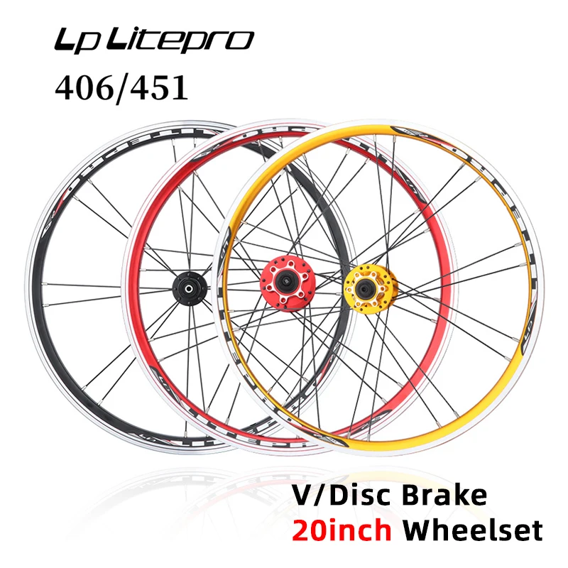 LP Litepro Folding Bike Wheel 20 Inch Quick Release 406/451 Disc/V Brake Bicycle WheelSet 
LP Litepro Folding Bike Wheel 20 Inch Quick Release 406/451 Disc/V Brake Bicycle WheelSet