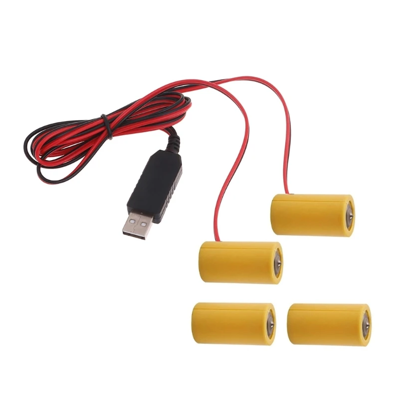 Универсальный USB 5V 2A до 3V1A LR14 фиктивный аккумулятор кабель питания линия для