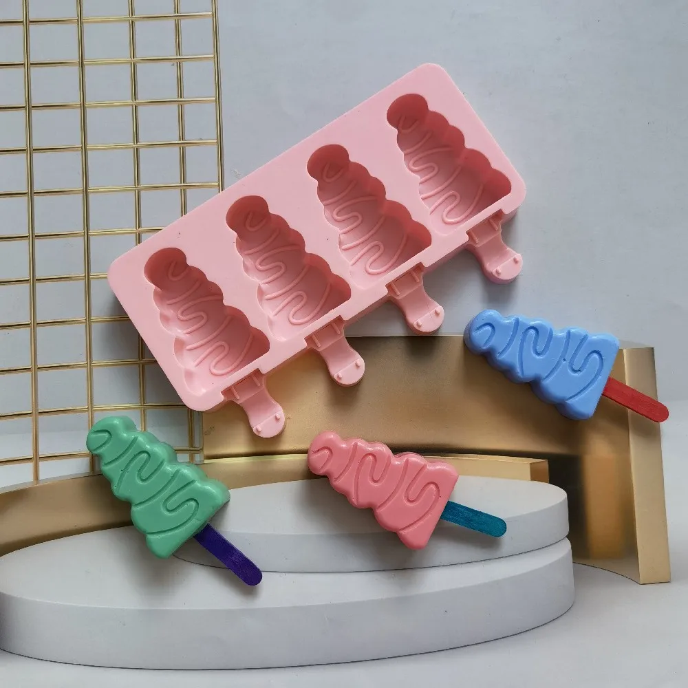 4 Cavity Christmas Tree Ice Cream Silicone Mold DIY Chocolate Popsicle Mould Ice Pop Maker Molds Cake Decorating Tools Bakeware
4 Cavity Christmas Tree Ice Cream Silicone Mold DIY Chocolate Popsicle Mould Ice Pop Maker Molds Cake Decorating Tools Bakeware