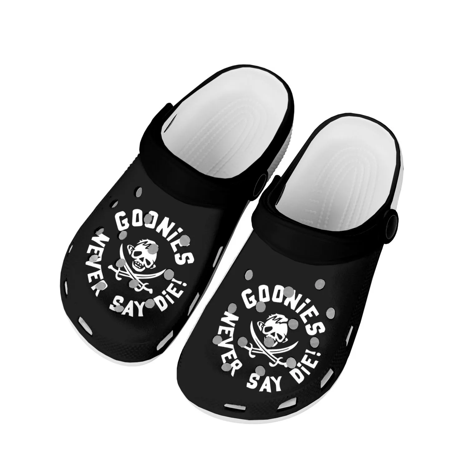 Goonies Never Say Die Skull Rock Home Clogs Custom Water Shoes Mens Womens Teenager Shoes Clog Breathable Beach Hole Slippers
Goonies Never Say Die Skull Rock Home Clogs Custom Water Shoes Mens Womens Teenager Shoes Clog Breathable Beach Hole Slippers