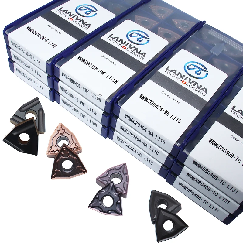 10 шт. WNMG080404R-S LT42 WNMG080408-PMF LT10H WNMG080404-MA LT10 WNMG080408-TC LT31 карбидные вставки режущий инструмент для токарного станка с ЧПУ
10 шт. WNMG080404R-S LT42 WNMG080408-PMF LT10H WNMG080404-MA LT10 WNMG080408-TC LT31 карбидные вставки режущий инструмент для токарного станка с ЧПУ