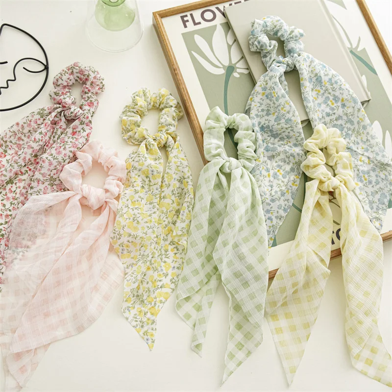 Japan Korea Summer Fresh Flower Small Plaid Temperament Long Hair Ribbon Rope For Woman Female Thin Silk Elastic Hair Band Gift
Japan Korea Summer Fresh Flower Small Plaid Temperament Long Hair Ribbon Rope For Woman Female Thin Silk Elastic Hair Band Gift
