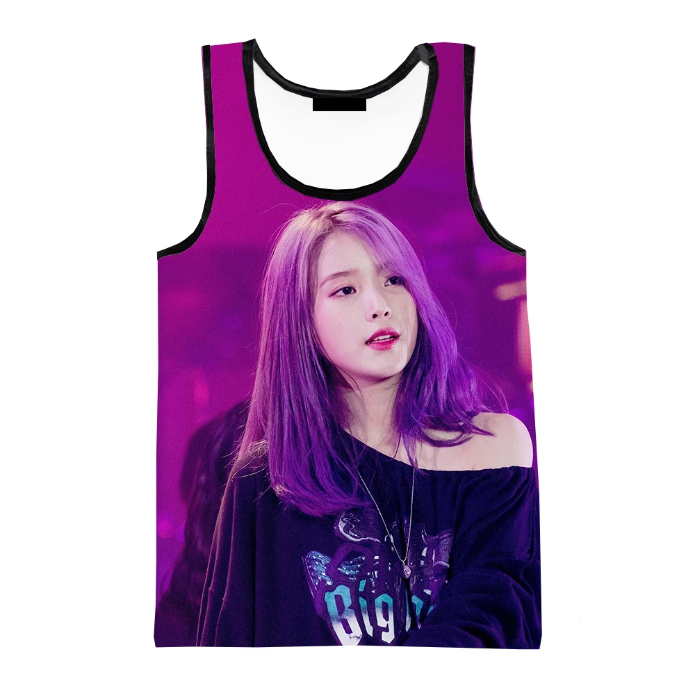 New Summer Singer Kpop Singer IU 3D Printed Tank Tops Men Women Fashion Casual Sleeveless Shirts Harajuku Streetwear Tops Tees
New Summer Singer Kpop Singer IU 3D Printed Tank Tops Men Women Fashion Casual Sleeveless Shirts Harajuku Streetwear Tops Tees