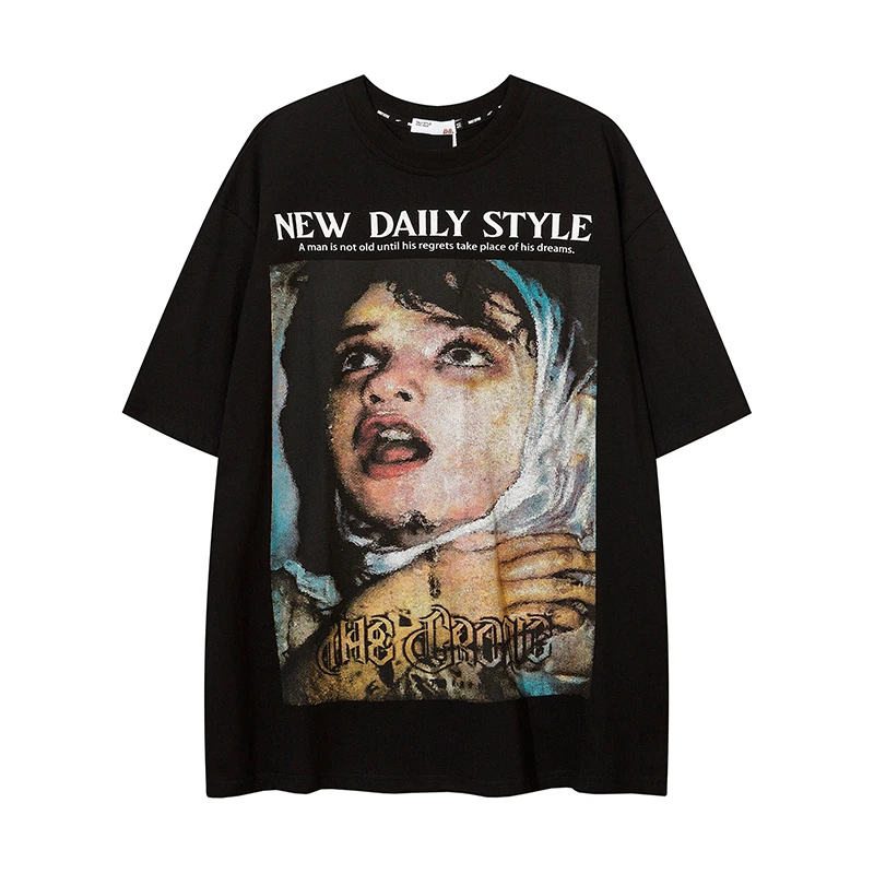 Hip Hop Loose T-shirt Girl Portrait Print Tees Summer Cotton Casual Oversized Tshirt Harajuku Short Sleeve Cozy Streetwear Tops
Hip Hop Loose T-shirt Girl Portrait Print Tees Summer Cotton Casual Oversized Tshirt Harajuku Short Sleeve Cozy Streetwear Tops