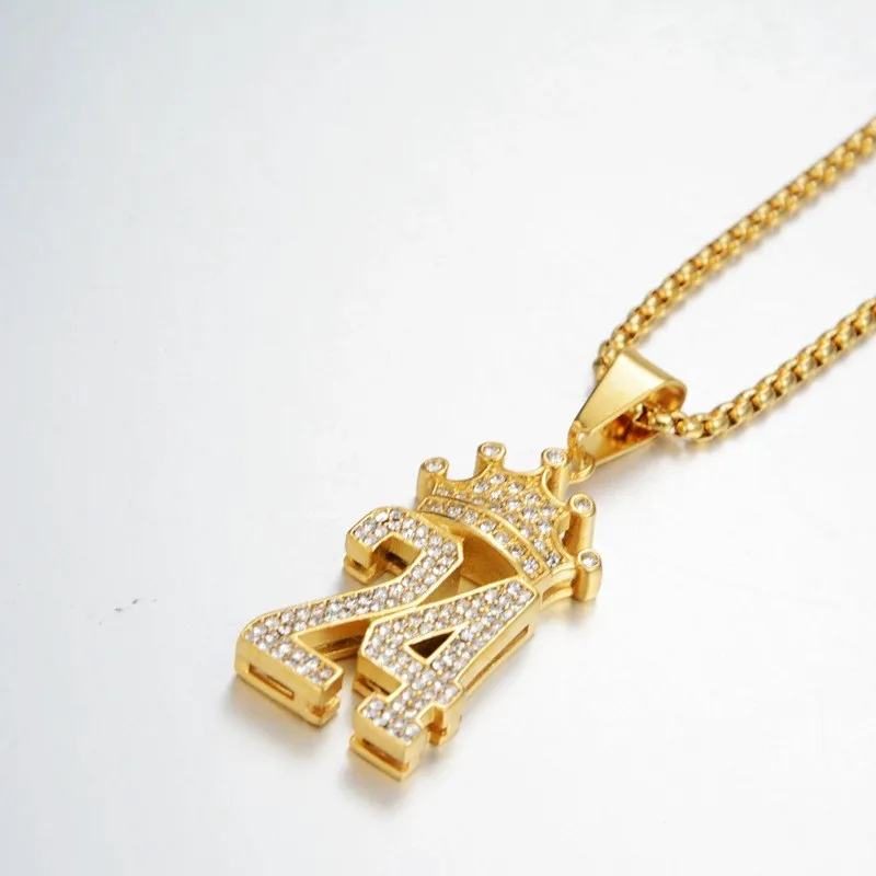 Creative European And American Hip Hop Crown 24 Full Diamond Pendant Necklace Fashion Accessories Fashion Couples Stainless Stee
Creative European And American Hip Hop Crown 24 Full Diamond Pendant Necklace Fashion Accessories Fashion Couples Stainless Stee