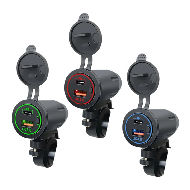 E9LF PD QC3.0 Dual USB Charger Socket Adapter with Cover For Car Motorcycle Boat ATV
E9LF PD QC3.0 Dual USB Charger Socket Adapter with Cover For Car Motorcycle Boat ATV