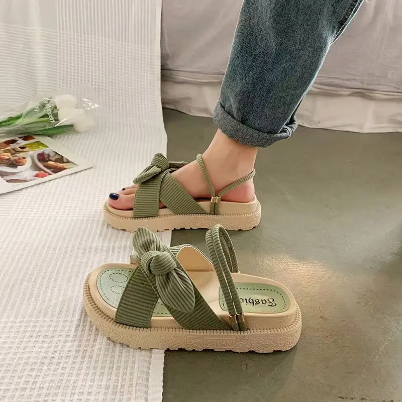 Maogu Ladies Slippers and Sandals 2023 Summer Women's Summer Shoes Fashion Casual Platform Flat Lady Sandal with Bow Female Shoe
Maogu Ladies Slippers and Sandals 2023 Summer Women's Summer Shoes Fashion Casual Platform Flat Lady Sandal with Bow Female Shoe