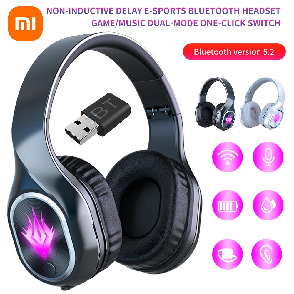 Xiaomi Wireless Gaming Headset Bluetooth 5.2 Headphone Foldable Bass HiFi 9D Stereo Game Music Earphone Support TF Card With Mic
Xiaomi Wireless Gaming Headset Bluetooth 5.2 Headphone Foldable Bass HiFi 9D Stereo Game Music Earphone Support TF Card With Mic