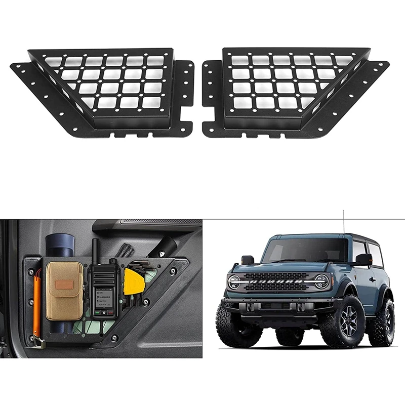 Front Door Storage Box For Ford Bronco 2021 2022 Accessories Door Pockets Insert Organizer, Aluminum Alloy, 2PCS
Front Door Storage Box For Ford Bronco 2021 2022 Accessories Door Pockets Insert Organizer, Aluminum Alloy, 2PCS