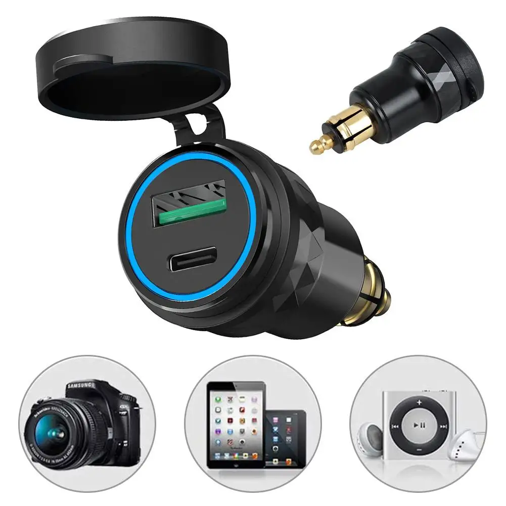 1pc Motorcycle DIN Socket Dual USB Charger Adapter LED 5V 4.2A Motorcycle DIN Socket Dual USB Charger Adapter
1pc Motorcycle DIN Socket Dual USB Charger Adapter LED 5V 4.2A Motorcycle DIN Socket Dual USB Charger Adapter