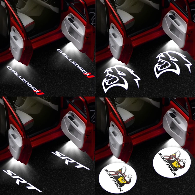 2Pcs LED Car Door Projector Emblem Light For Dodge Challenger 2008- 2019 SRT Demon Scat Pack Ghost Shadow Lamp Accessories
2Pcs LED Car Door Projector Emblem Light For Dodge Challenger 2008- 2019 SRT Demon Scat Pack Ghost Shadow Lamp Accessories