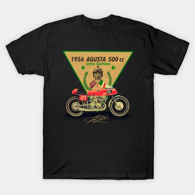 2021 Men/Women's Summer Black Vintage 1956 Agusta 500cc Motorcycle Winner Isle Of Man Manx Grand Prix By MotorManiac T-Shirt
2021 Men/Women's Summer Black Vintage 1956 Agusta 500cc Motorcycle Winner Isle Of Man Manx Grand Prix By MotorManiac T-Shirt