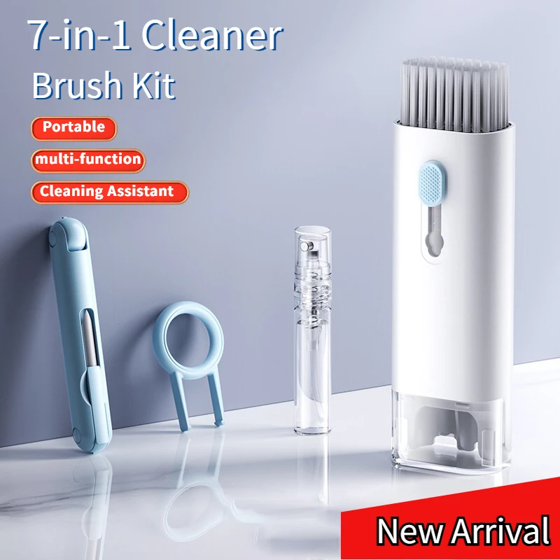 7-in-1 Multi-function Computer Keyboard Cleaner Brush Earphone Dust Cleaning Brush Tool For Cell Phone Earbud Camera TV Screen
7-in-1 Multi-function Computer Keyboard Cleaner Brush Earphone Dust Cleaning Brush Tool For Cell Phone Earbud Camera TV Screen