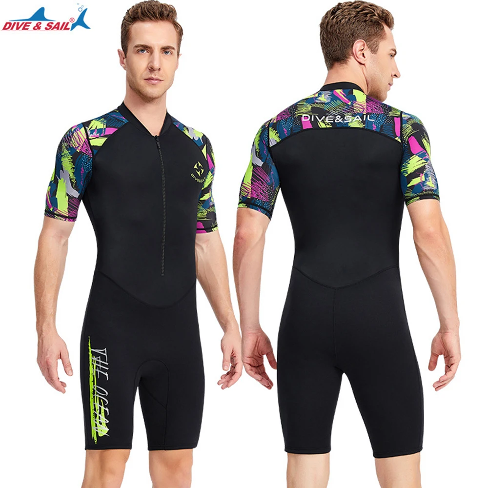 Fashion Men's 1.5MM Neoprene Wetsuit Front Zipper Short Sun Protection Warm Water Sports Swim Snorkeling Boating Surfing Wetsuit
Fashion Men's 1.5MM Neoprene Wetsuit Front Zipper Short Sun Protection Warm Water Sports Swim Snorkeling Boating Surfing Wetsuit