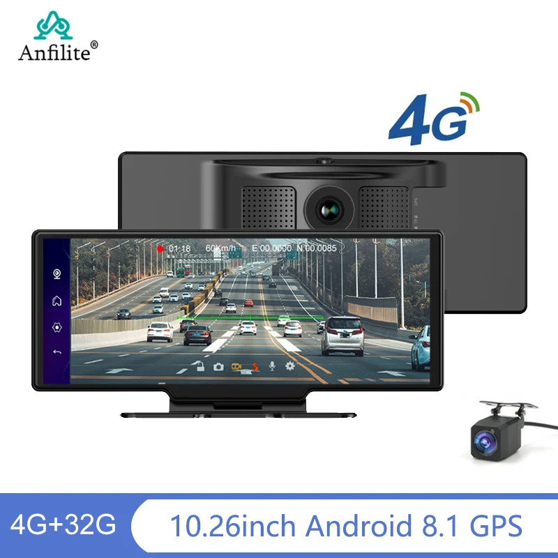 Автомобильный видеорегистратор 10 26 дюйма Android 8 1 ADAS GPS-навигация камера заднего