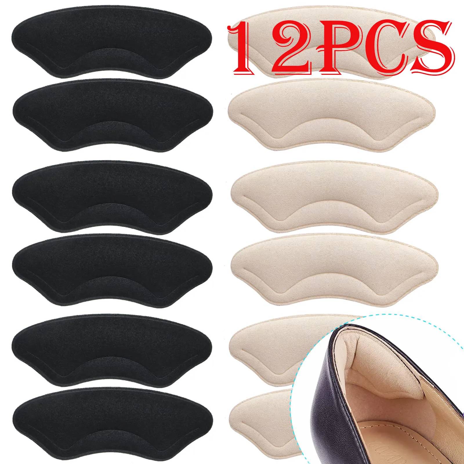 12PCS Heel Cushion Pads Comfort Shoe Grips Snugs for Big Shoes Loose Shoes Heel Blisters and Heel Pain Heel Protectors Liners
12PCS Heel Cushion Pads Comfort Shoe Grips Snugs for Big Shoes Loose Shoes Heel Blisters and Heel Pain Heel Protectors Liners