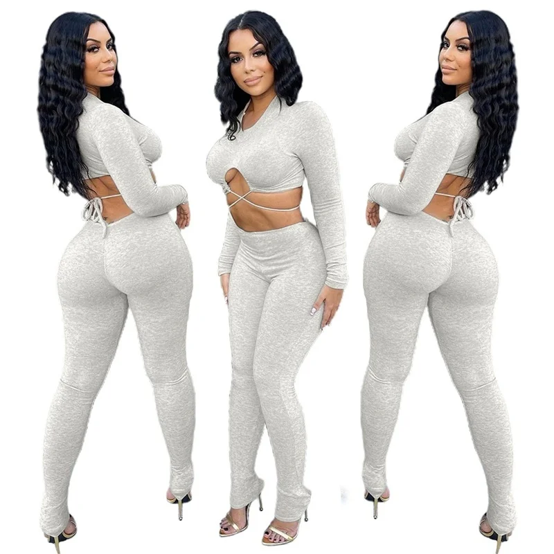 Wishyear 2022 Two Piece Outfits Women's Sets Backless Hollow Out Sexy Clothing Crop Top And Pants Trousers Suits Clubwear
Wishyear 2022 Two Piece Outfits Women's Sets Backless Hollow Out Sexy Clothing Crop Top And Pants Trousers Suits Clubwear