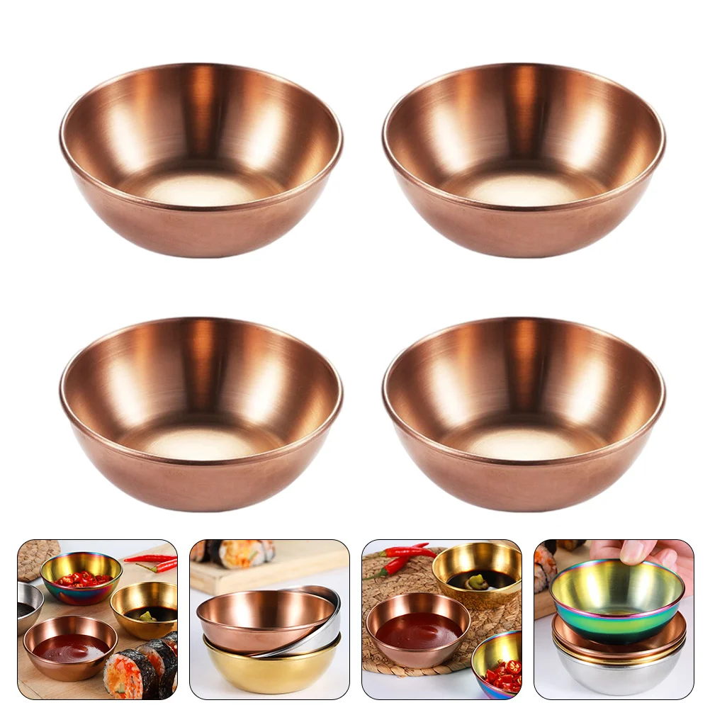 4 Pcs Condiment Dish Sauce Plate Stainless Steel Sauce Dish Seasoning Plate for Shop Home Store
4 Pcs Condiment Dish Sauce Plate Stainless Steel Sauce Dish Seasoning Plate for Shop Home Store