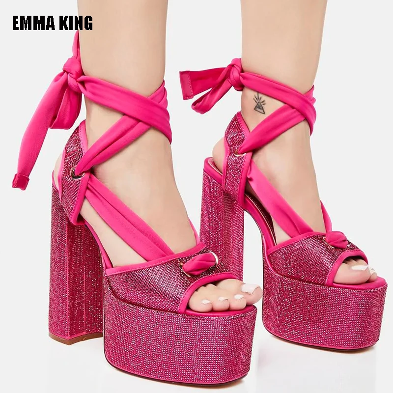 Summer New 2023 Sexy Party Sandals Women Bling Crystal Prom Cool Platform High Heels Shoes For Woman Band Banquet Sandals 44
Summer New 2023 Sexy Party Sandals Women Bling Crystal Prom Cool Platform High Heels Shoes For Woman Band Banquet Sandals 44