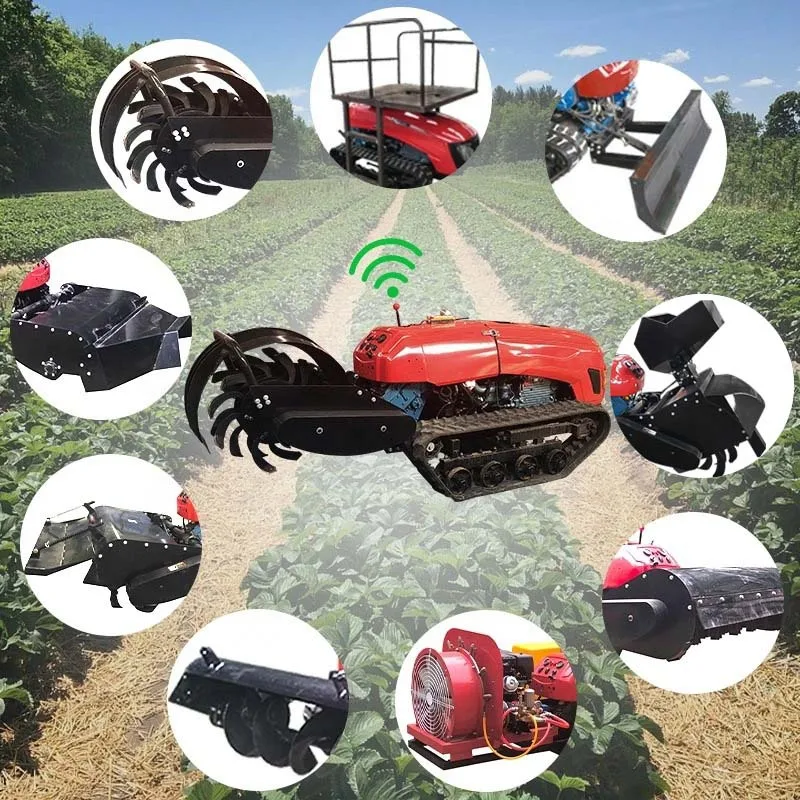 25KW Multifunctional Lawn Mower for Pesticides Trenching Bulldozing Backfilling and Rotary Tillage Machine
25KW Multifunctional Lawn Mower for Pesticides Trenching Bulldozing Backfilling and Rotary Tillage Machine