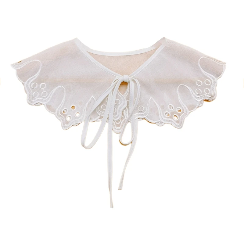Embroidery Hollow Retro Shoulder Wrap False Collar Chiffon Poncho Cape for Women Y1QD
Embroidery Hollow Retro Shoulder Wrap False Collar Chiffon Poncho Cape for Women Y1QD