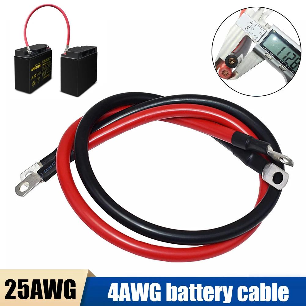 2Pcs 4 AWG 60cm Car Battery Inverter Cables Terminal Kit Copper Wire Battery Connection Cable with Lug for Solar RV Automotive
2Pcs 4 AWG 60cm Car Battery Inverter Cables Terminal Kit Copper Wire Battery Connection Cable with Lug for Solar RV Automotive