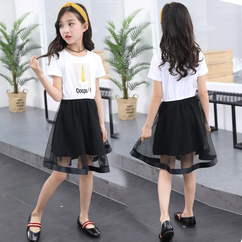Girls Summer Dress Student Fashion 12 Years Old Kids Stitching Party Mesh Dress Short-sleeve Paneled Double-layer Encanto Dress 
Girls Summer Dress Student Fashion 12 Years Old Kids Stitching Party Mesh Dress Short-sleeve Paneled Double-layer Encanto Dress
