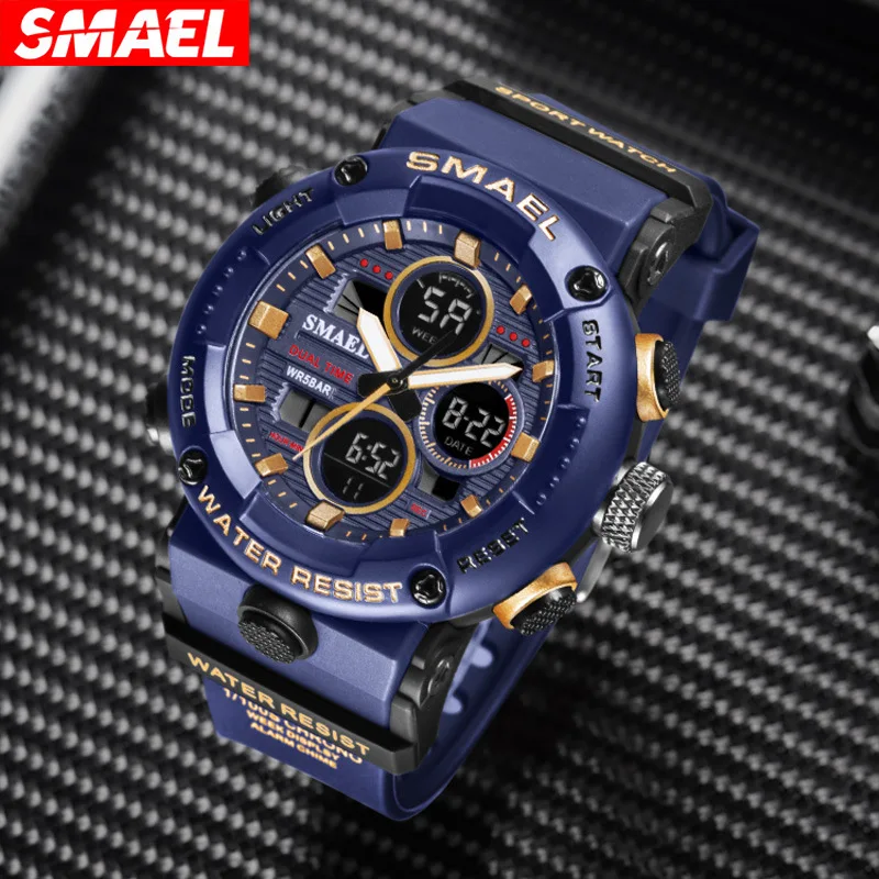 SMAEL Trendy Waterproof Sports Watch Casual Versatile Outdoor Luminous Male and Female Student relojes plateados para hombre
SMAEL Trendy Waterproof Sports Watch Casual Versatile Outdoor Luminous Male and Female Student relojes plateados para hombre