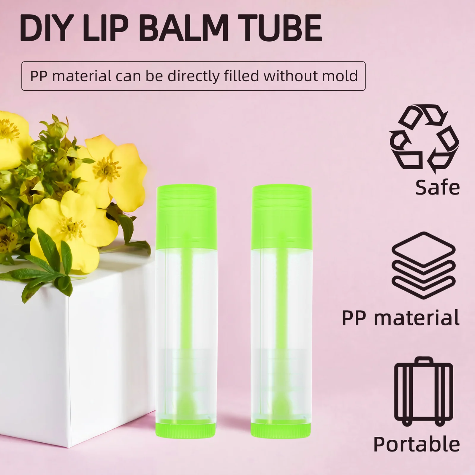 

30 Pcs Empty Lip Balm In Bulk Clear Tray Gloss Sub Dispenser DIY Containers Chapstick Pp Storage Balm Portable