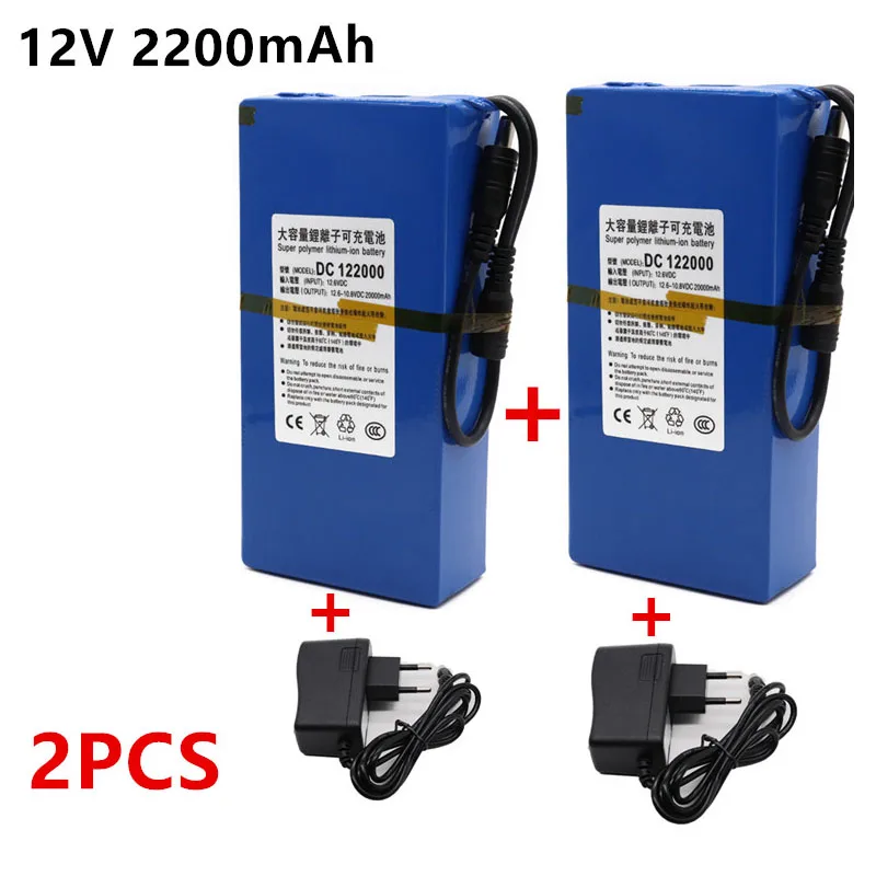 Original new DC 12v 2200 mah lithium ion rechargeable battery high capacity ac power charger with 4 kinds of traffic development
Original new DC 12v 2200 mah lithium ion rechargeable battery high capacity ac power charger with 4 kinds of traffic development