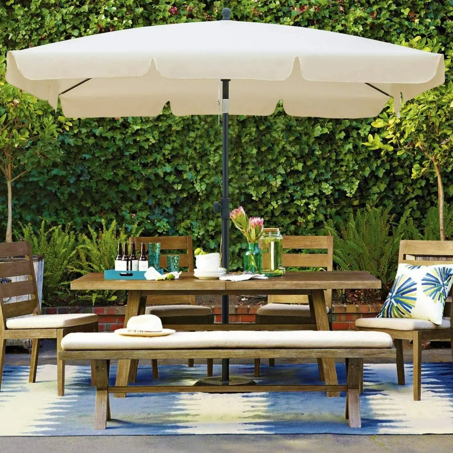 Rectangular Parasol Canopy Sun Umbrella Keep Cool UV Protection Foldable for Patio Household Market Outdoor Umbrella Rainproof
Rectangular Parasol Canopy Sun Umbrella Keep Cool UV Protection Foldable for Patio Household Market Outdoor Umbrella Rainproof