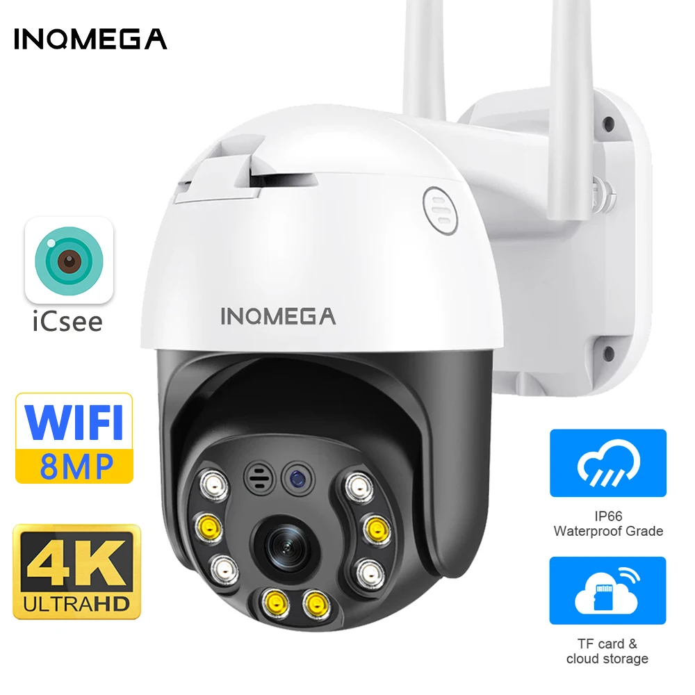 

4K 8MP WIFI IP Camera Outdoor Wireless PTZ Camera ICSEE 5MP HD AI Auto Tracking Video Surveillance CCTV Speed Dome Kamera P2P